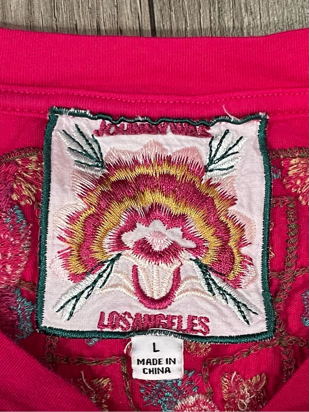 Johnny Was Fuchsia Embroidered SHERI RELAXED KNIT DRESS Maxi L - Picture 3 of 6